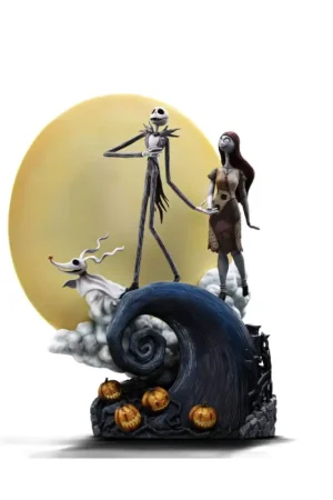 Hete Deal The Nightmare Before Christmas - 1/10 Deluxe Art Scale Jack and Sally statuette 39 cm
