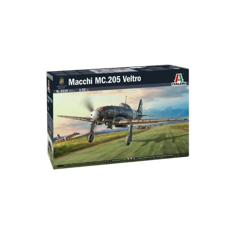 ITALERI: 1/32; Macchi M.C. 205 Veltro + GRATIS 1 boccetta di MICROSCALE: MICRO-SET soluzione decal 30ml Meest Verkocht