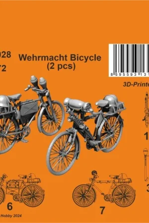 Koop Vandaag CMK: 1/72; Wehrmacht Bicycle (2 pcs) Miniatuur
