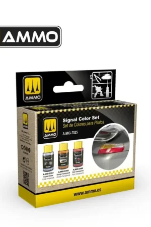 Lage Kosten AMMO of MIG: Cobra Motor Signal Color Set 3 s 30mL Acrylverf
