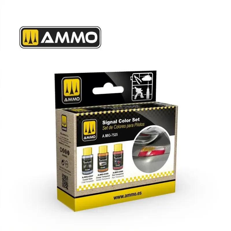 Lage Kosten AMMO of MIG: Cobra Motor Signal Color Set 3 s 30mL Acrylverf