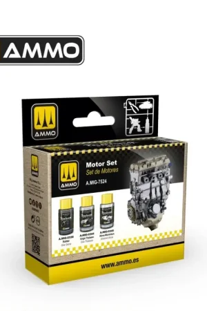 AMMO of MIG: Cobra Motor Motor Set 3 s 30mL Acrylverf Beperkt Aanbod
