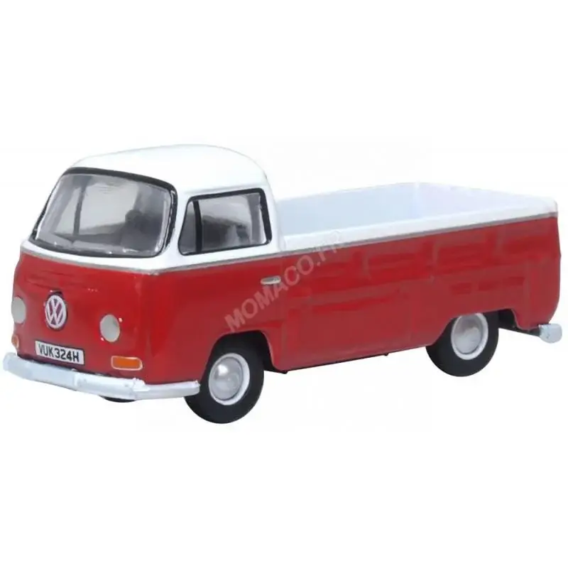 Aanbieding Volkswagen t2 bay window pick up poppy red/white Miniatuur