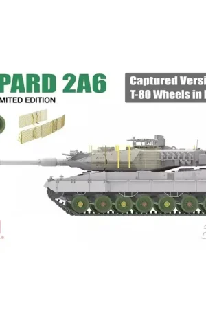 Lage Prijs Leopard 2A6 Captured Version with T-80 Wheels in Moscow 2 in 1 Limited Edition Schaalmodel