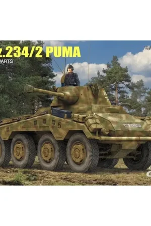 Betrouwbaar Sd.kfz 234/2 Puma w/ Engine Parts Schaalmodel
