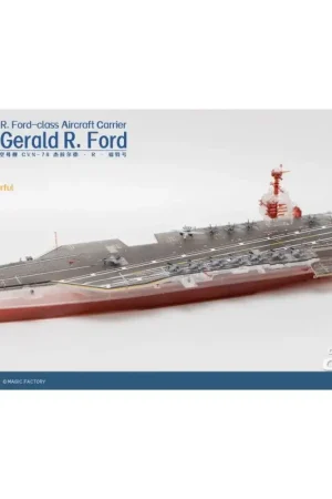 Clear Painted Colorful US Navy Gerald R. Ford-class aircraft carrier- USS Gerald R. Ford CVN-78 Gratis Retour