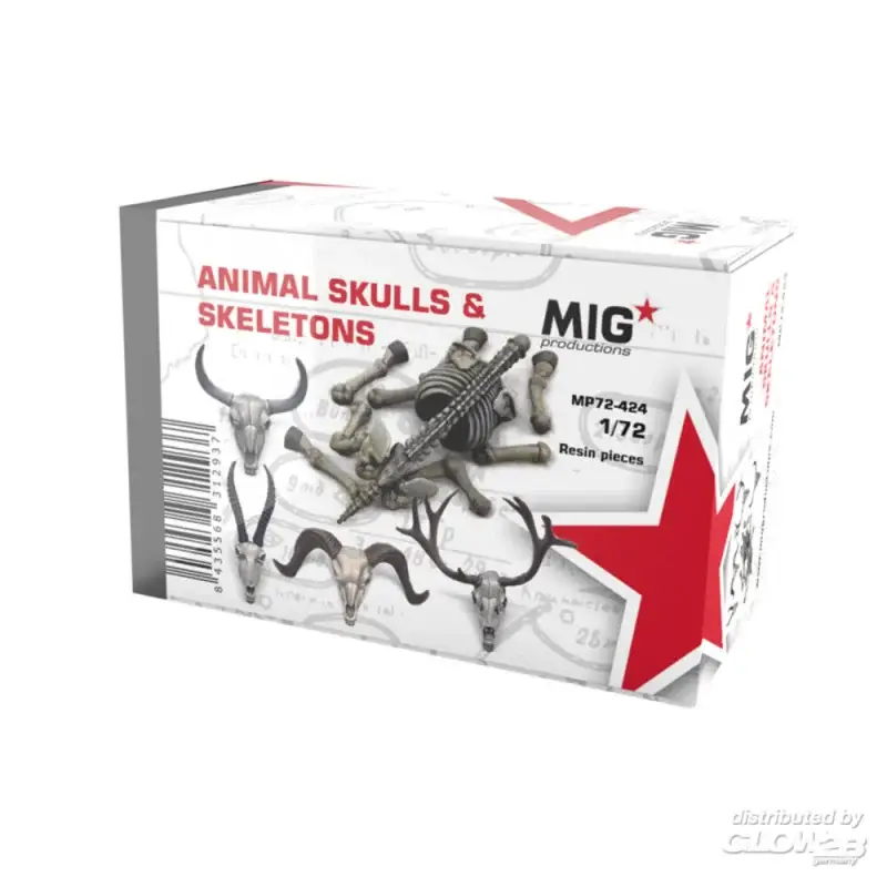 Animal skulls & skeletons 1:72 Nieuw
