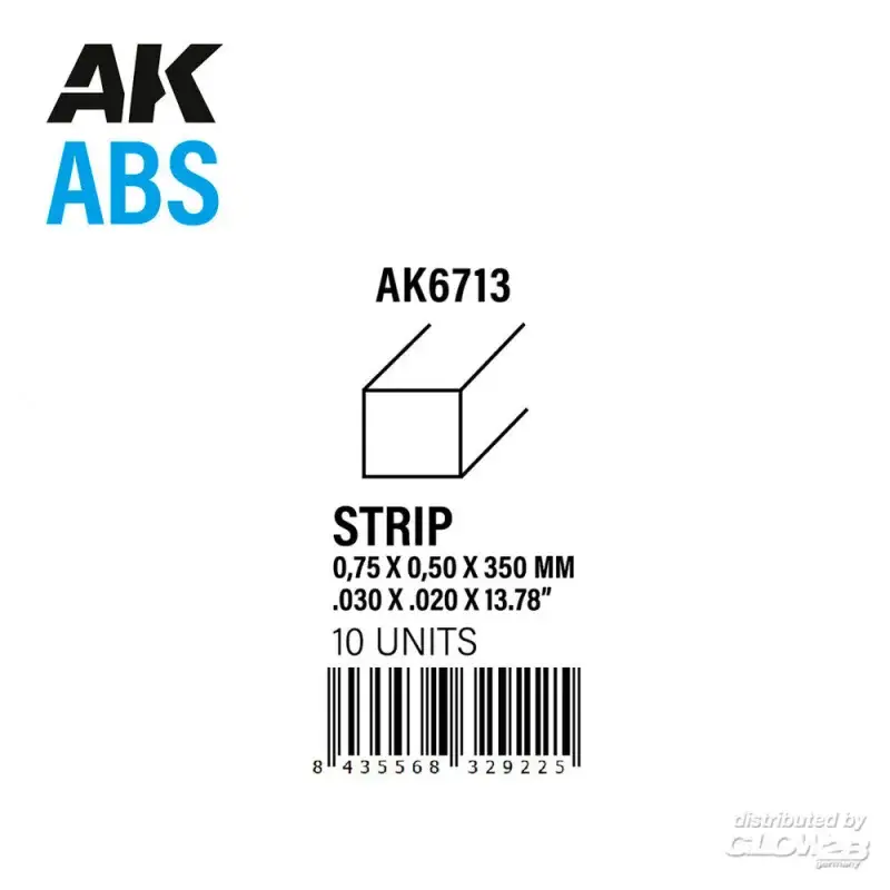 Actieprijs Strips 0.75 x 0.50 x 350mm - ABS STRIP