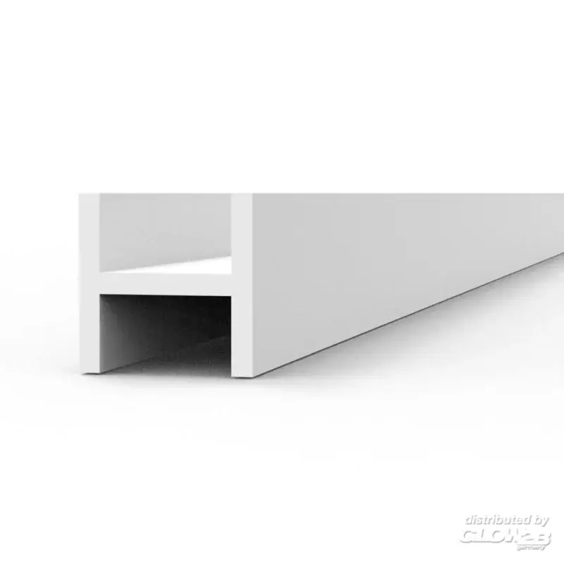 BEAMS H SHAPE 2.5 x 2.5 x 350 mm x 4 units STYRENE Nieuw