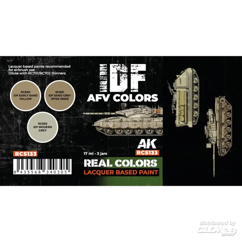 Lage Kosten IDF AFV Colors SET Acrylverf