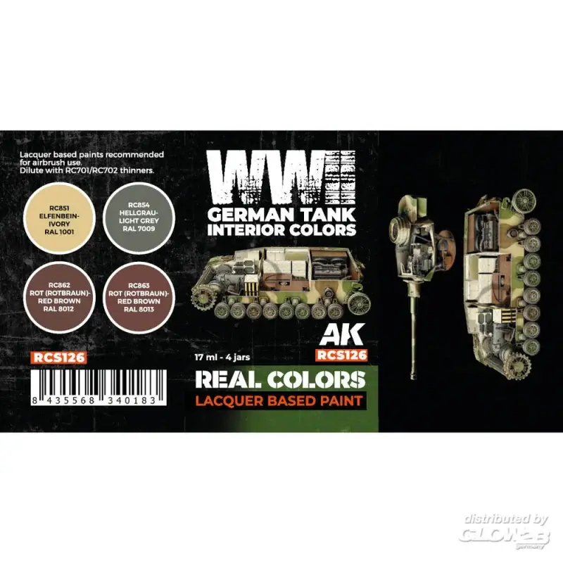 WWII German Tank Interior Colors SET Acrylverf Dagaanbieding