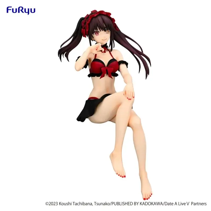 Veilige Betaling Date A Live PVC Statue Noodle Stopper Kurumi Tokisaki Swimsuit Ver. 15cm Figuurtje