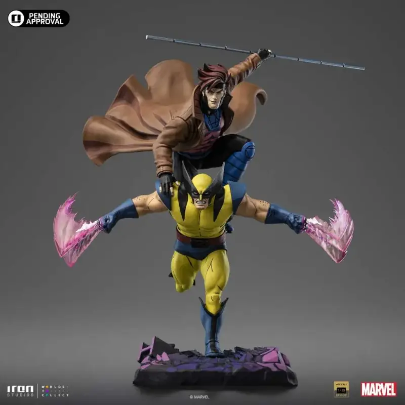 Nieuw X-men 97 Wolverine & Gambit 1/10 Statue Figuurtje