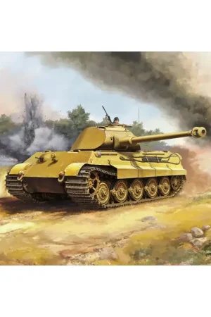 Plastic model of Pz.Kpfw.VI Sd.Kfz. 182 Tiger II (Porsche Early prod) 1:16 Schaalmodel Fabrieksprijs