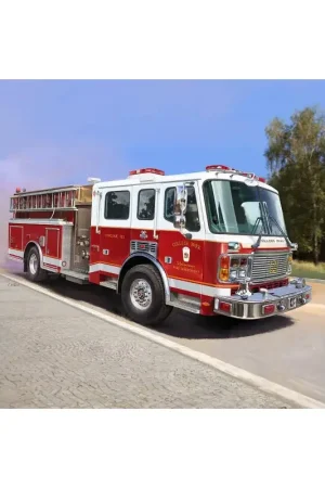 Express Levering Plastic model of the La France Eagle Fire pumper truck 1:72 Schaalmodel