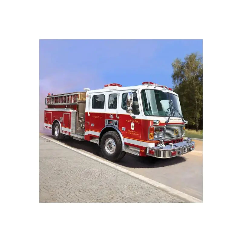 Express Levering Plastic model of the La France Eagle Fire pumper truck 1:72 Schaalmodel