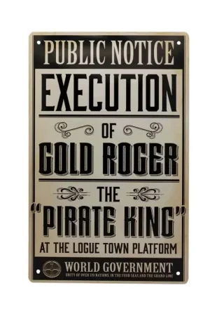 Bestel Nu One Piece - Set of 3 metal plates Poster