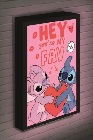 DISNEY - Stitch & Angel - Luminous Canvas 40X30 Cm Lage Kosten