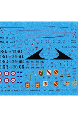 Gratis Retour Re-printed!!! Dassault-Mirage F.1CT (4) No 245/13-SA EC 3/13 Auvergne 1993; No 226/30-SY EC1/30 Alsace 2006; No 278/30-SG EC1/30