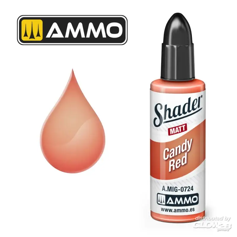 MATT SHADER Candy Red Acrylverf Op = Op