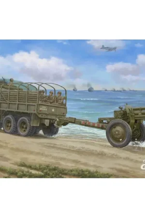 USA CCKW-352 Machine Gun Turret Version and M2A1 105MM Howitzer Schaalmodel Populair