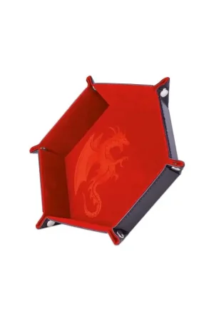 Gratis Retour Dice track - Red Dragon 19 x 19 cm - Leather and velvet