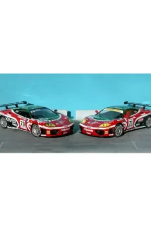 Ferrari 360le mans 2002 jmb body wheels spoiler pe part Miniatuur Meest Verkocht