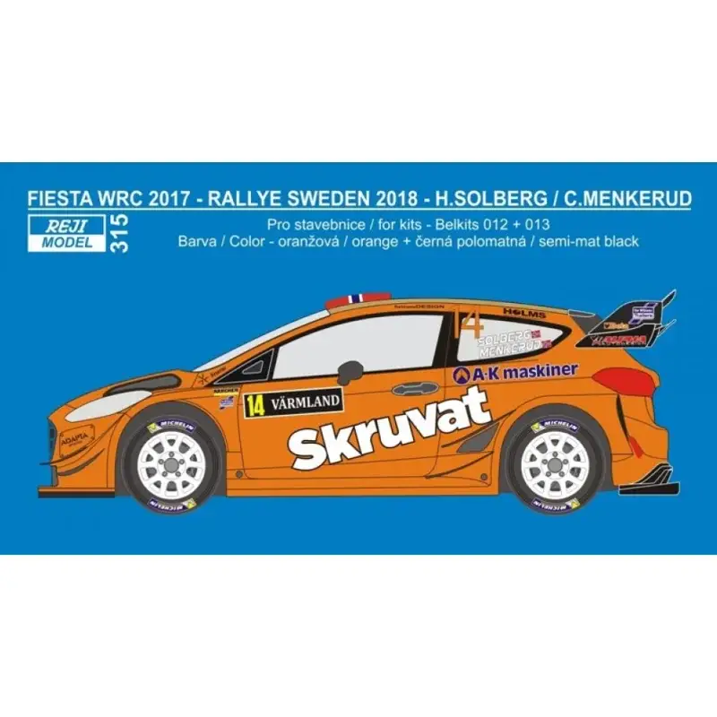 Lage Kosten Ford fiesta wrc 2017 solberg h. and menkerud rally sweden 2018