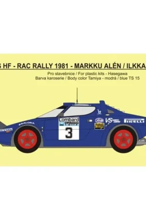 Merkproduct Lancia stratos rac 1981 alen chardonnet