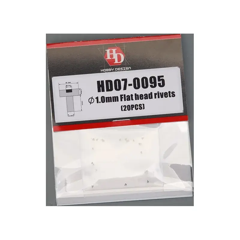 Premium 1.0mm flat head rivets