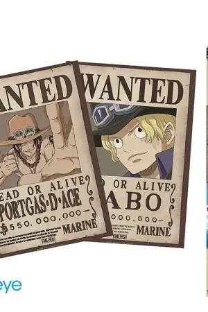 Snelle Levering ONE PIECE - Set 2 Chibi Posters - Wanted Sabo & Ace