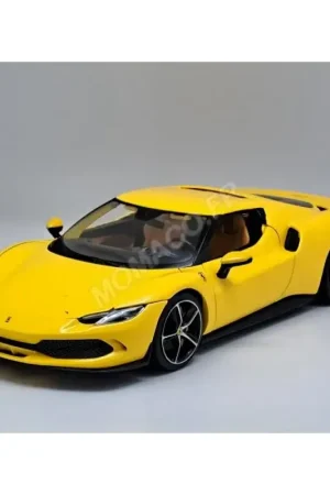 Shop Nu Ferrari 296 gtb hybrid 830hp v6 2021 jaune Miniatuur