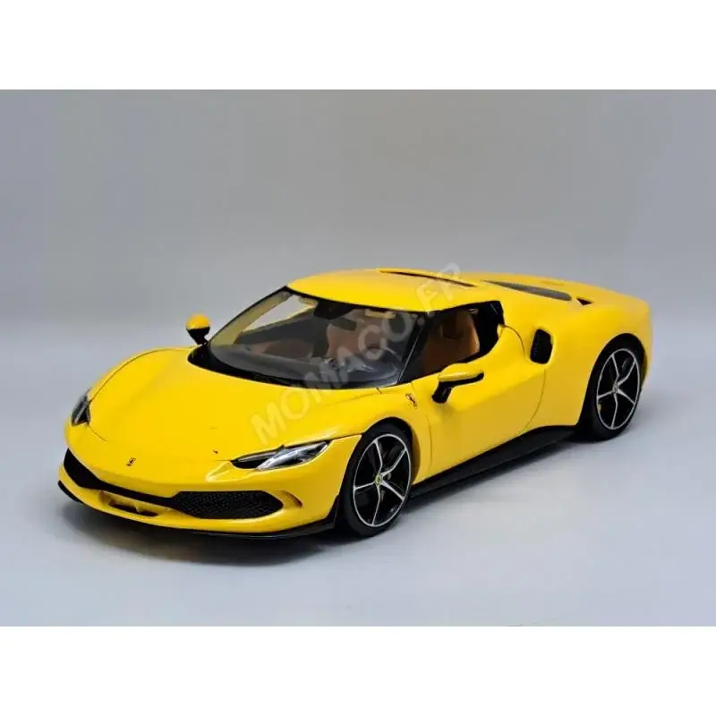 Shop Nu Ferrari 296 gtb hybrid 830hp v6 2021 jaune Miniatuur