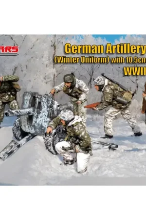 Flitsaanbieding German Paratroopers crew (winter uniform) with LG 42/43 gun Figuren