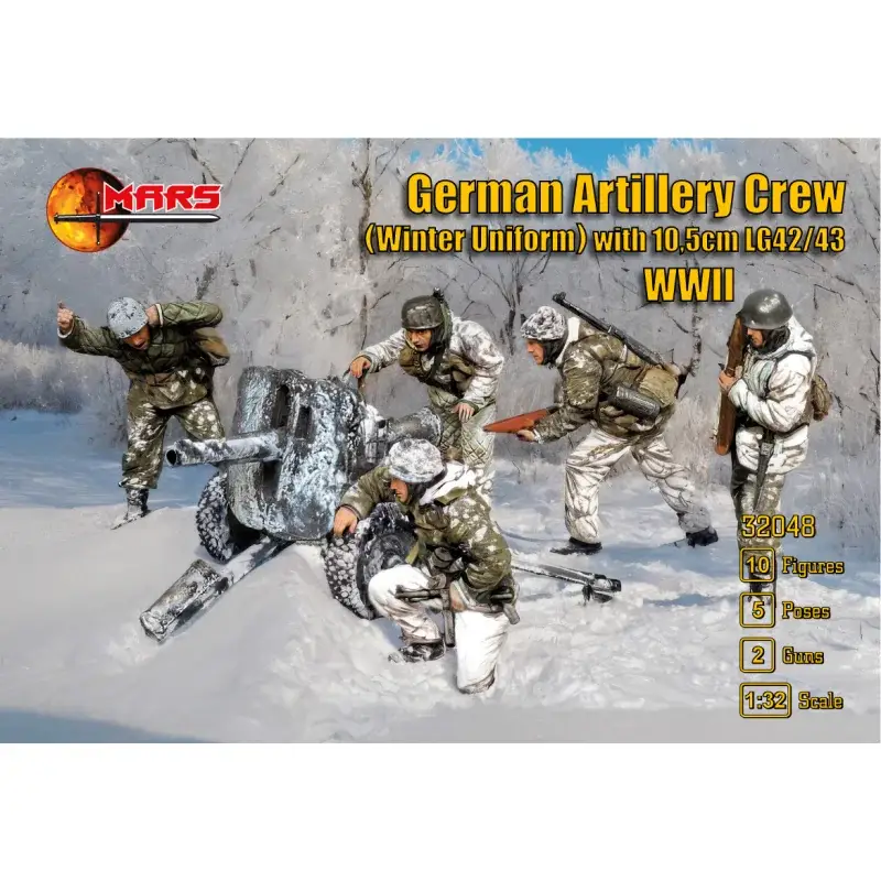 Flitsaanbieding German Paratroopers crew (winter uniform) with LG 42/43 gun Figuren