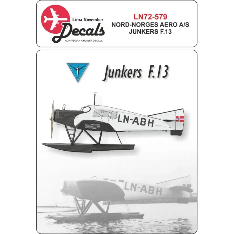 Nord-Norges Aero Junkers F.13 with masks for windows and fuselage Decal Laatste Versie