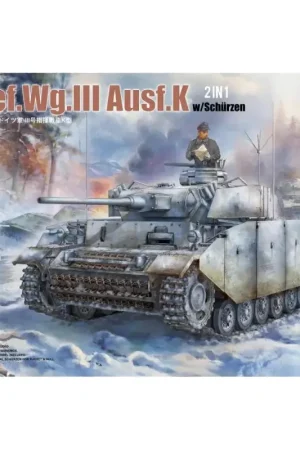 Favoriet BORDER MODEL: 1/35; Panzer Bef.Wg.III Ausf.K with PE shurzen (2 in 1) and metal barrel