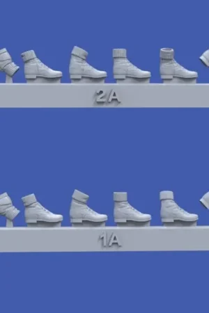 Koopje Royal Model: German DAK boots-assorted positions-WWII (1/35 scale)