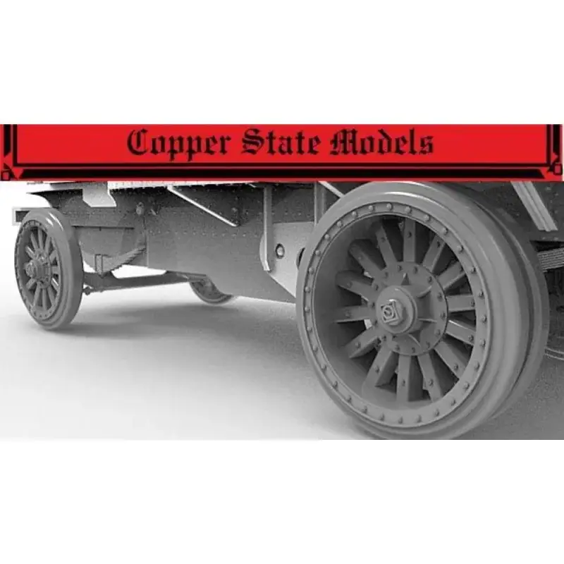 Copper State Models: 1/35; Garford-Putilov reinforced wheels (Naval type) Accessoire Laatste Kans