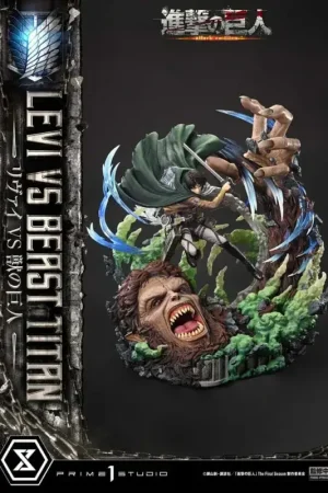 Favoriet Attack on Titan - Ultimate Premium Masterline Series 1/4 Levi Versus Beast Titan 73 cm