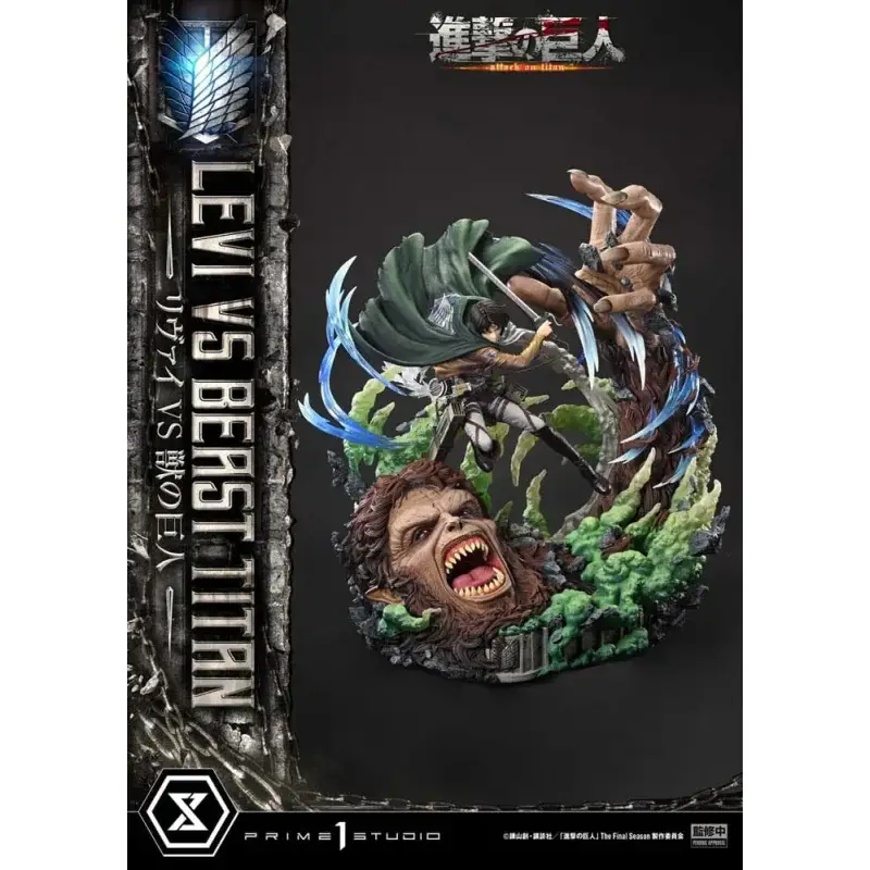 Favoriet Attack on Titan - Ultimate Premium Masterline Series 1/4 Levi Versus Beast Titan 73 cm