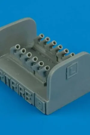Laatste Versie Supermarine Spitfire Mk.IX exhausts - round (toebehoren voor modelbouwsets van Hasegawa)