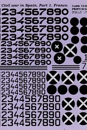 Fabrieksprijs Sticker Numbers and National Insignia for Condor Legion Decal