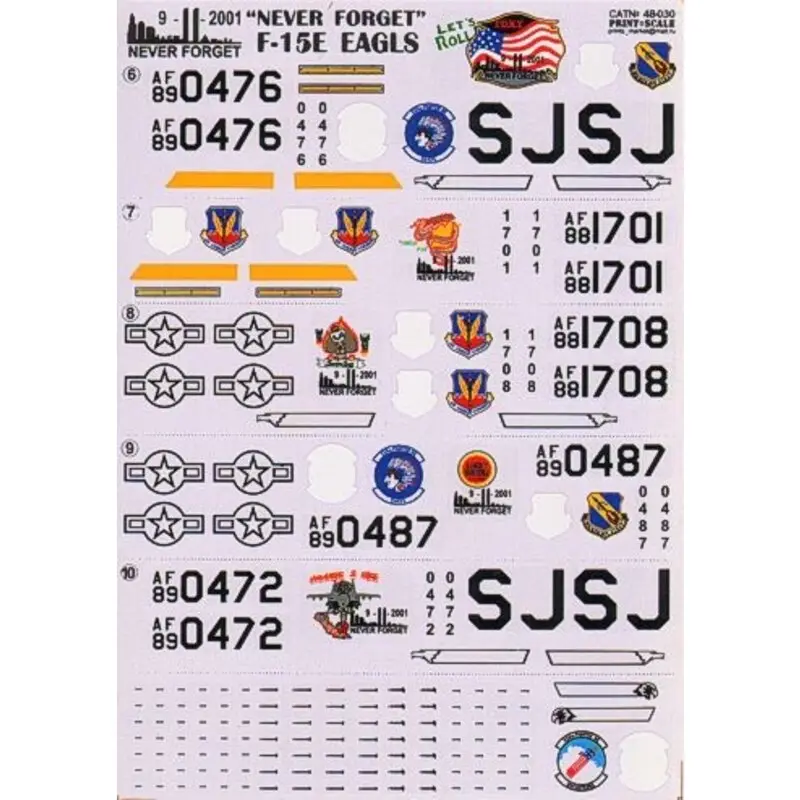 Rechtstreeks Van De Fabrikant Sticker McDonnell Douglas F-15/McDonnell Douglas F-15E Strike Eagle Part 1 Decal