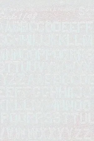 Sticker USAF modern stencil letters and numbers. White Decal Direct Verzonden