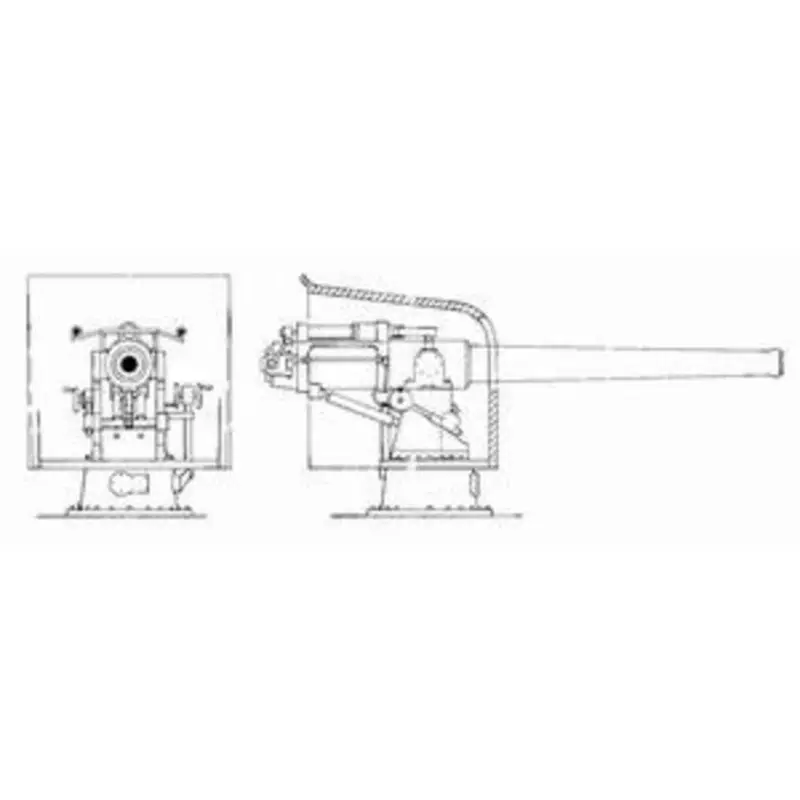 102mm Naval gun Schaalmodel Premium