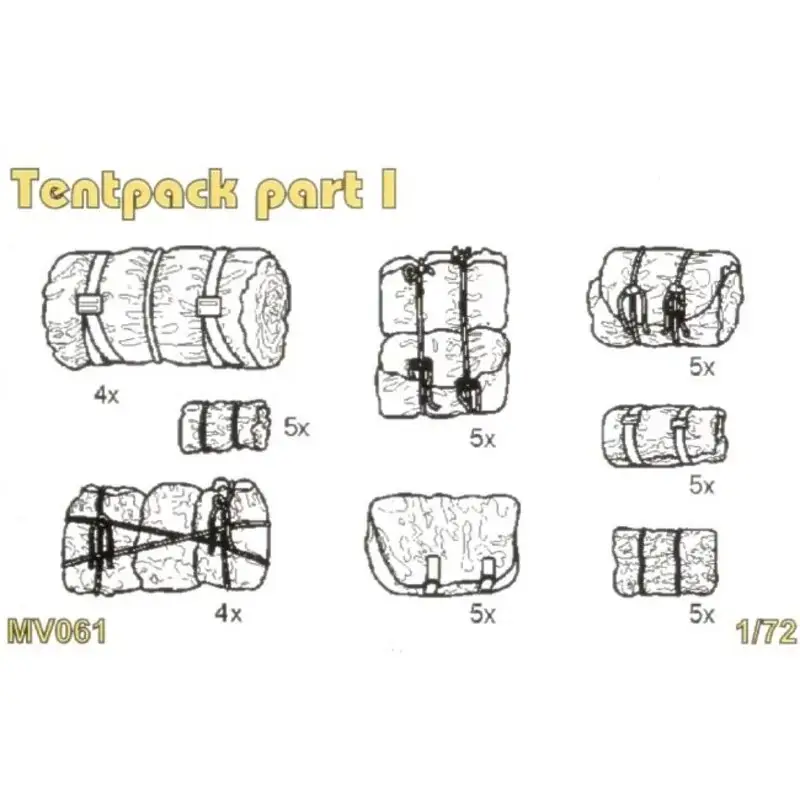Flitsaanbieding Tentpack part I set contains detailed Tentpack x 37 pcs.