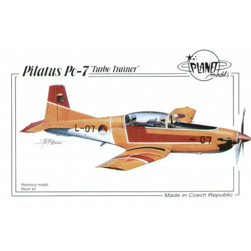 Pilatus Pc-7. Full resin kit of a trainer aircraft. Kit contains vacu canopy and decals for Dutch and Swiss aircraft. Must-Have