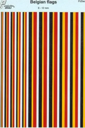 Sticker Belgium Flags 6 - 12mm Decal Lage Kosten