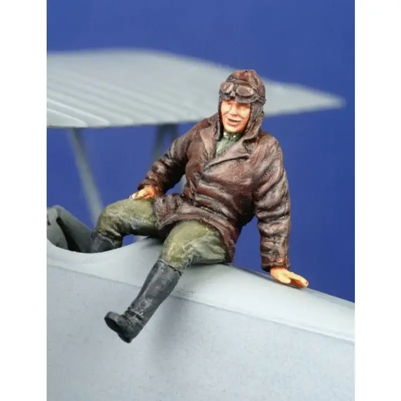 1 x WWI pilot seated outside aircraft (on wing or fuselage) Figuren Speciale Aanbieding